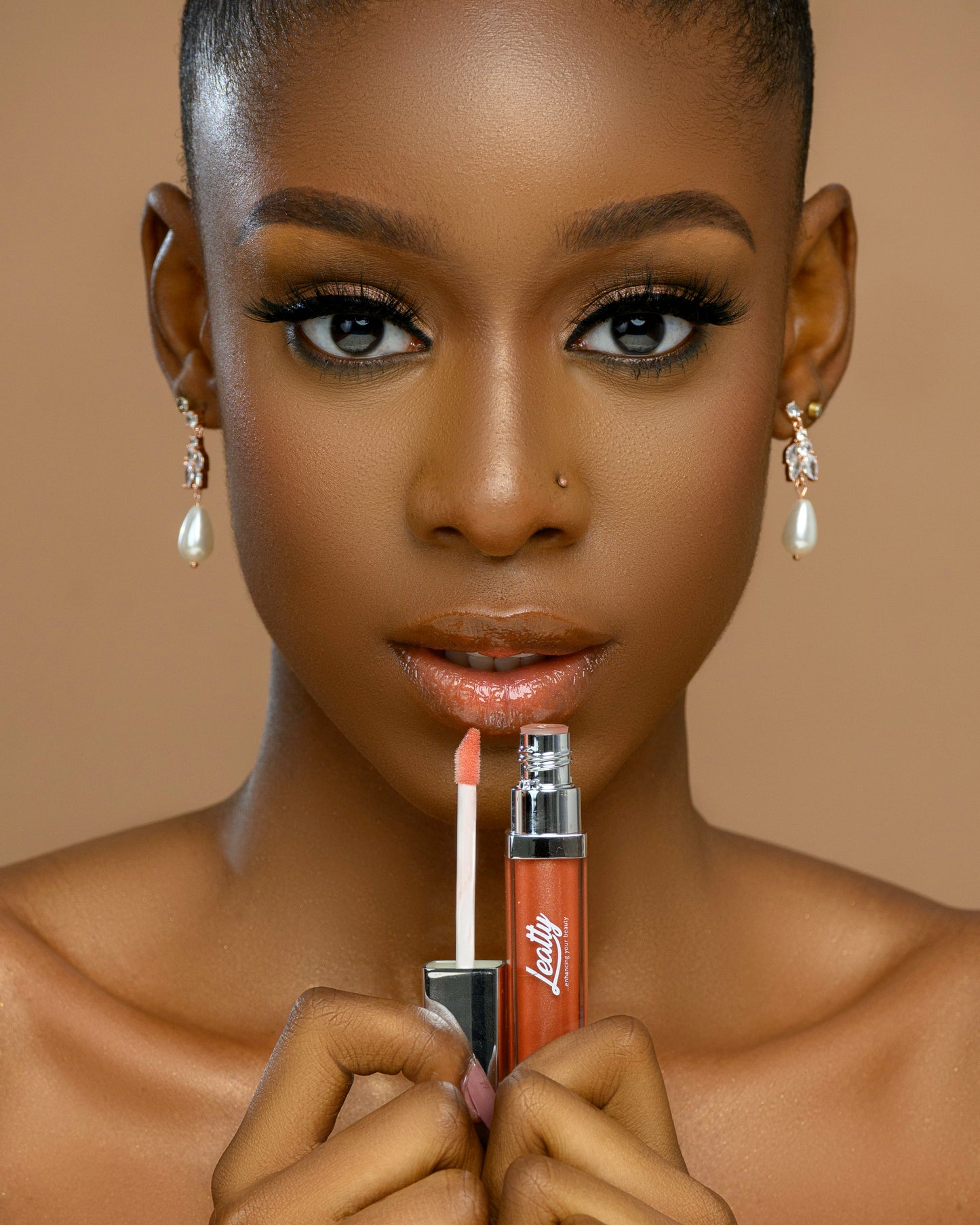 Leatty Beauty CINNAMON Moisturizing Lip Gloss - Vegan, Long-Lasting Hydrating Gloss