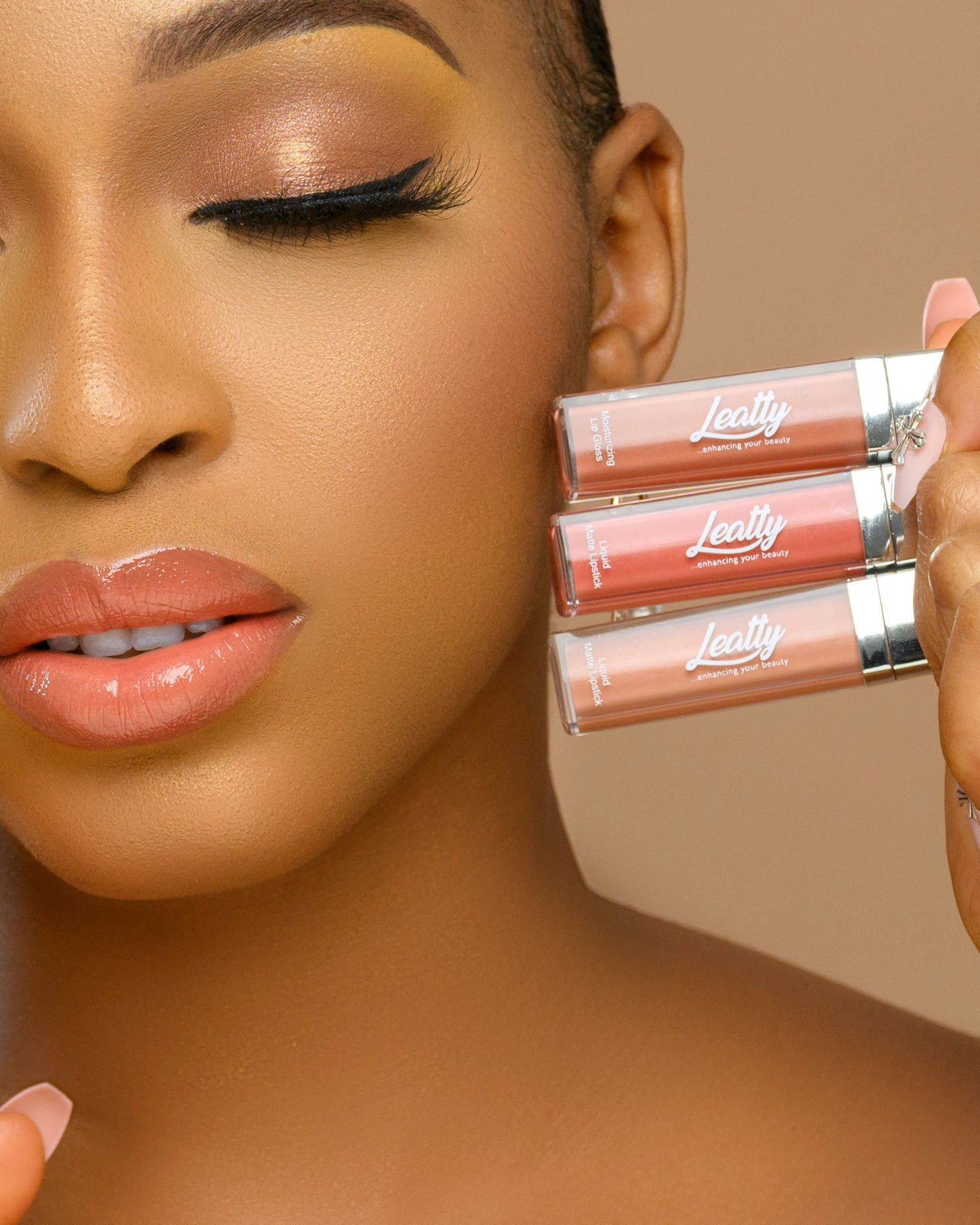 Leatty Beauty PASSION Liquid Matte Lipstick - Peach Coral Matte for Radiant Look