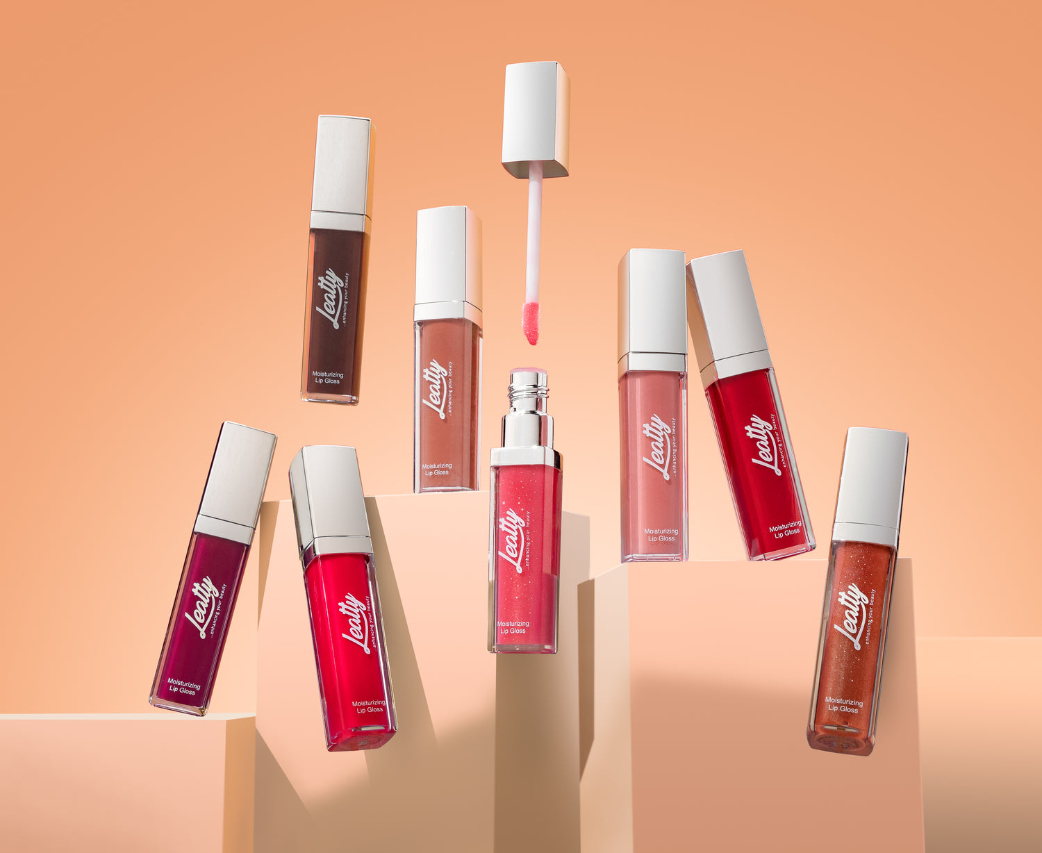 Leatty Beauty Moisturizing & Vegan Lip Gloss Collection - Long-Lasting, Hydrating, Glossy Finish for All Skin Tones