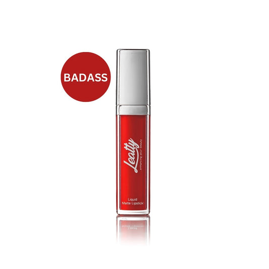 Leatty Beauty BADASS Liquid Matte Lipstick - Bold Red Matte for Fearless Look