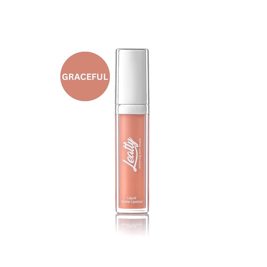 Leatty Beauty GRACEFUL Liquid Matte Lipstick - Soft Pink Matte for a Graceful Look