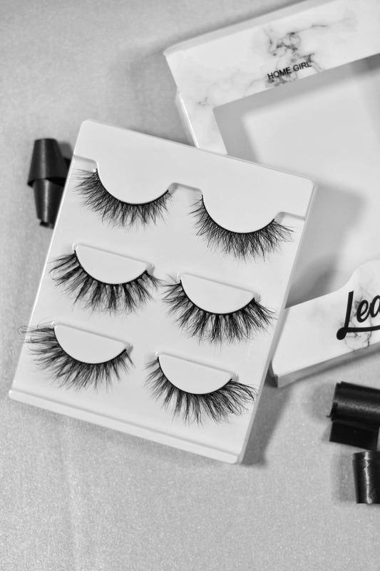 Leatty Beauty HOME GIRL Mink Eyelashes (Classic Style) - Natural and Reusable
